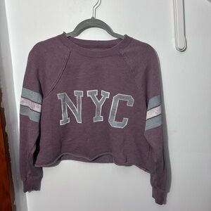 American Eagle crop top crewneck sweatshirt